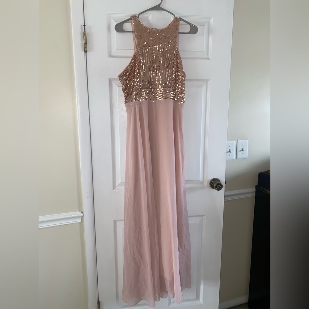 Beauty Kai prom/wedding dress - Blush Pink with rose gold sequence